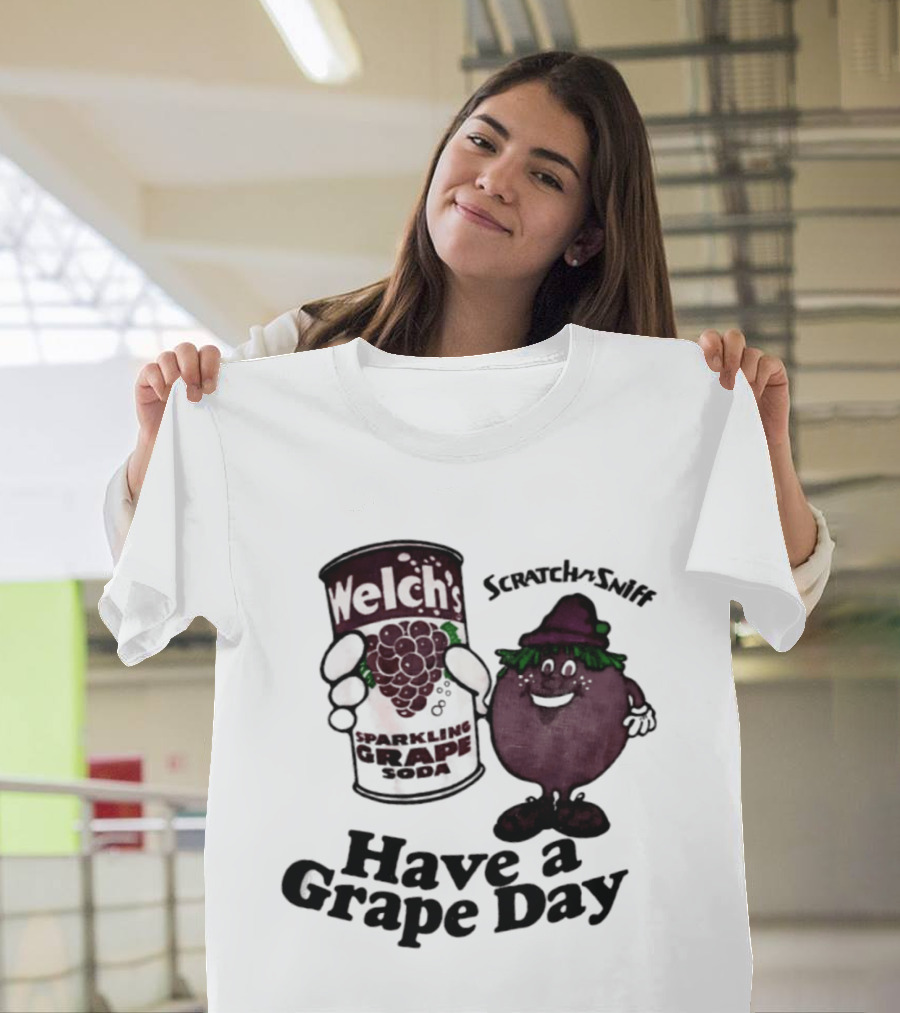 Welch's Scratch N Sniff Sparkling Grape Have A Grape Day T-Shirt