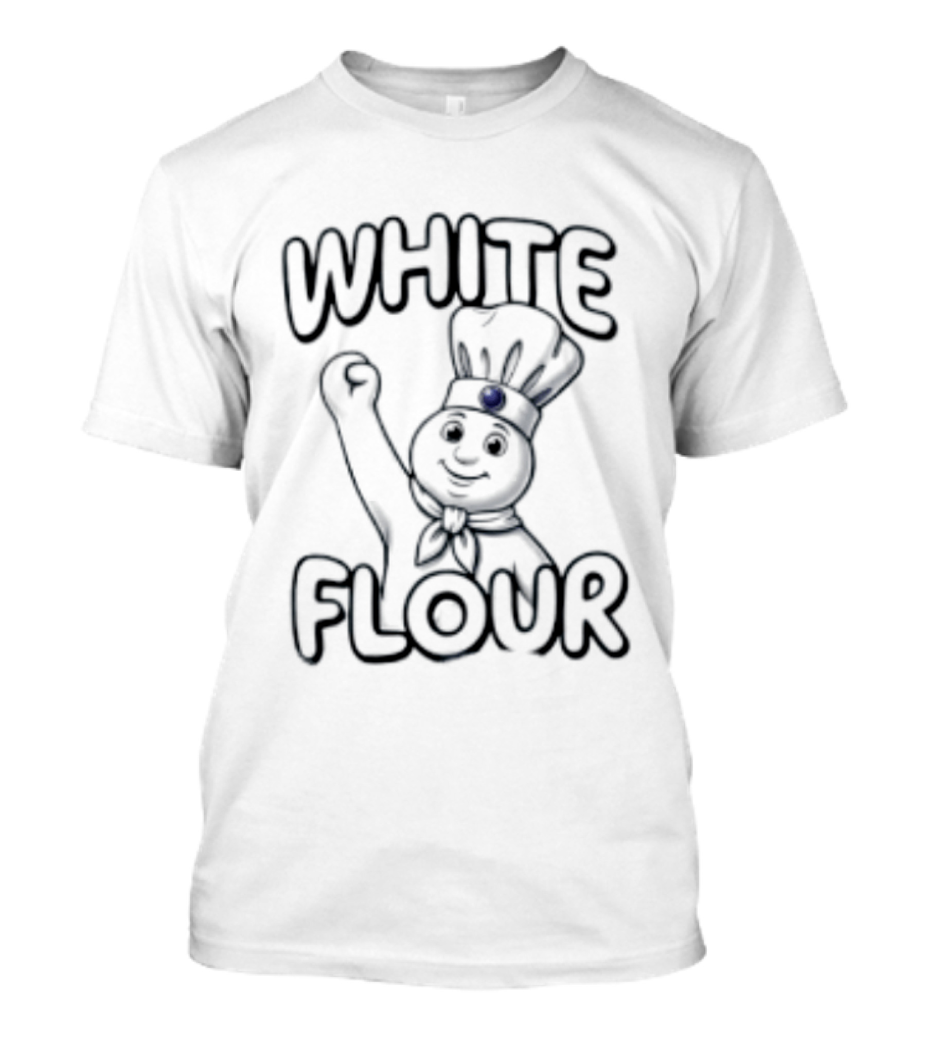 Pillsbury Doughboy White Flour Cartoon T-Shirt