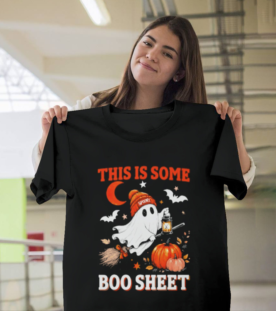 This Is Some Boo Sheet Spooky Ghost Lantern Pumpkin Halloween T-Shirt