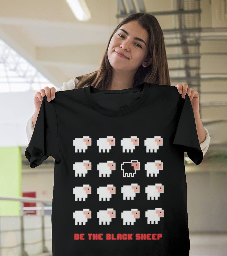 Be The Black Sheep Pixel Art Individualism Unique Lamb T-Shirt