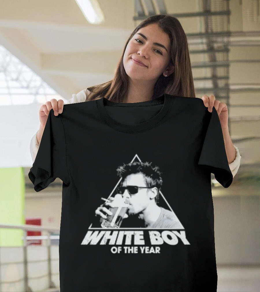 White Boy Of The Year Brad Pitt Fight Club Smoking And Beer T-Shirt