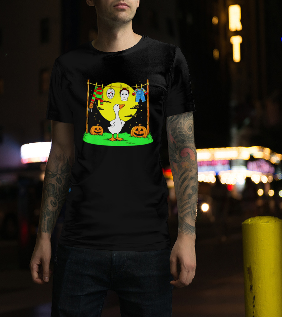 Goose Horror Halloween '26 Pumpkin Jason Freddy Chucky Outfits T-Shirt