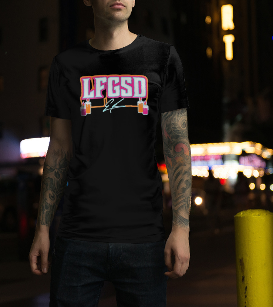LFGSD Ethan San Diego Padres Candles T-Shirt