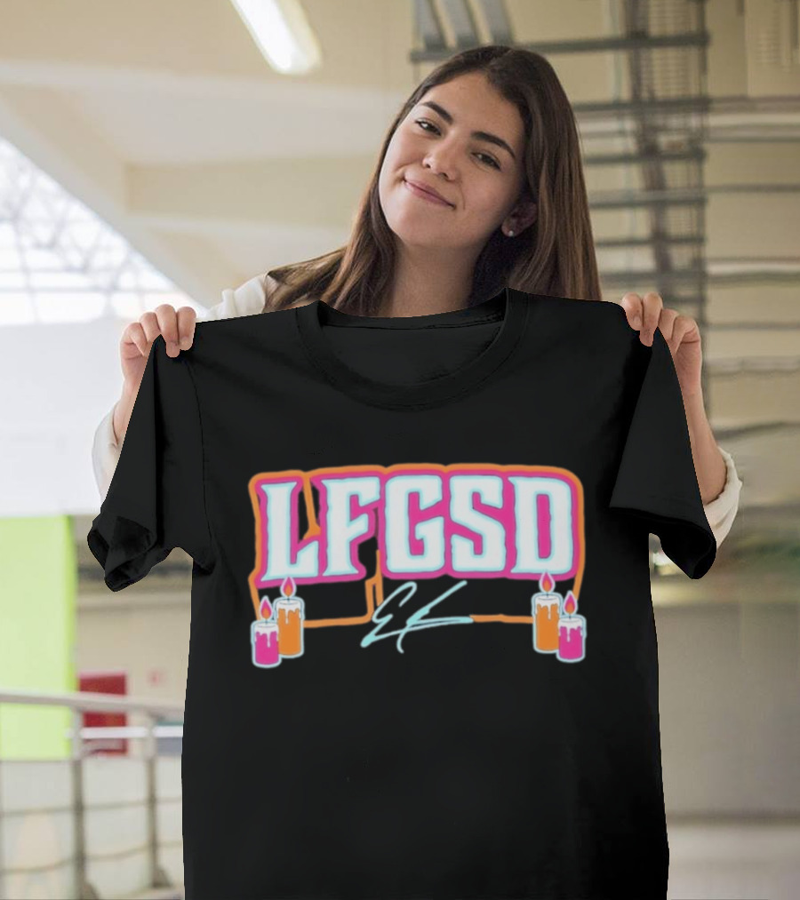 LFGSD Ethan San Diego Padres Candles T-Shirt