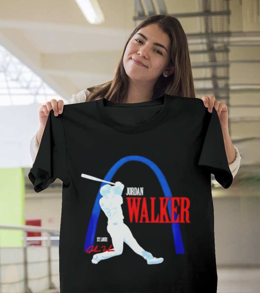 Jordan Walker St Louis Cardinals Gateway Arch Baseball Player T-Shirt