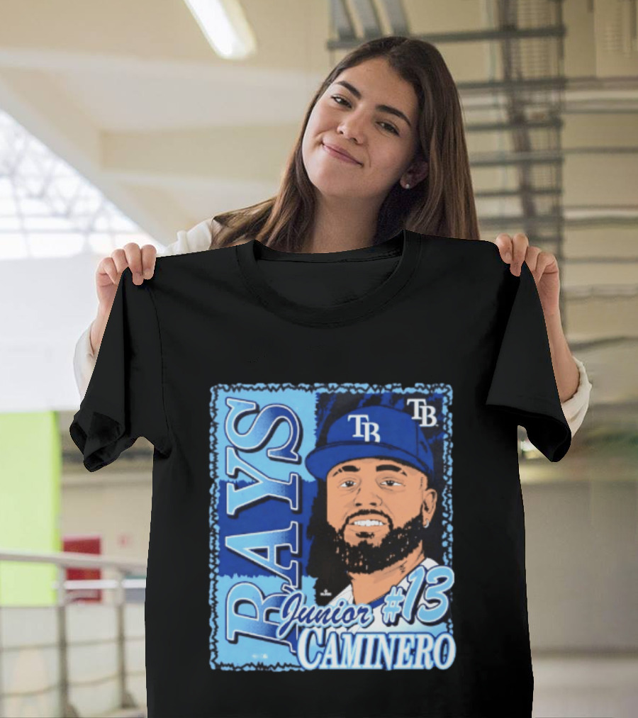 Junior Caminero #13 Tampa Bay Rays TB Player Profile T-Shirt