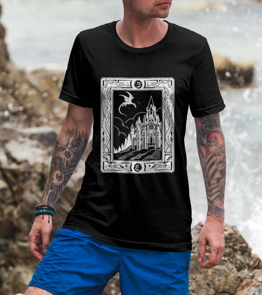 GeminiTay Castle Dragon Gothic Fantasy T-Shirt