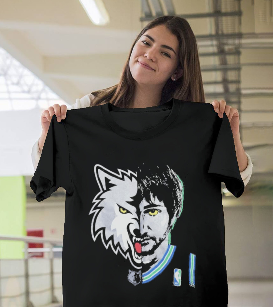 Majestic Ricky Rubio Minnesota Timberwolves NBA Game Face T-Shirt