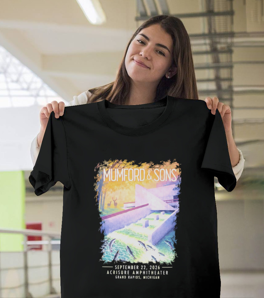 Mumford And Sons Acrisure Amphitheater September 22 2026 Grand Rapids MI Concert Event T-Shirt