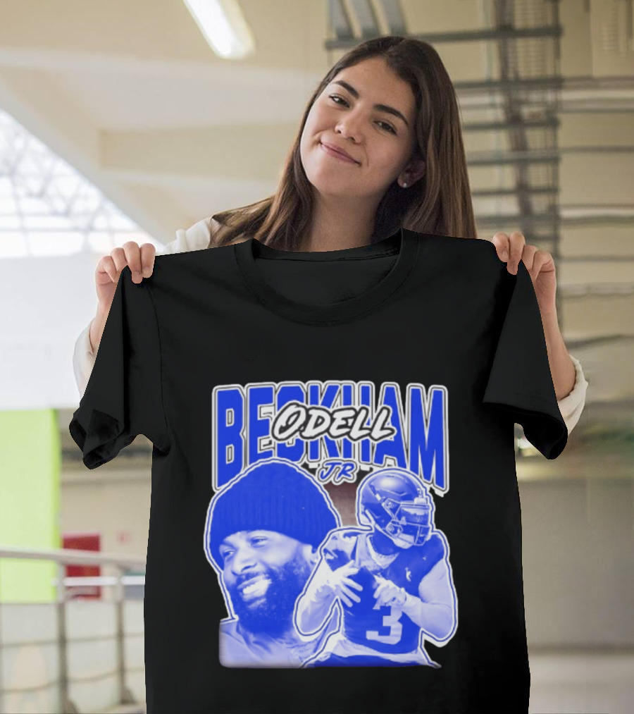 Odell Beckham Jr New York Giants Beckham JR Football Helmets Sports T-Shirt
