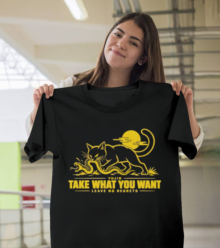 Yujin Take What You Want Leave No Regrets Cat And Snake Sun Scene T-Shirt