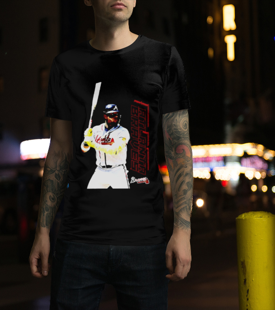 Ronald Acuña Jr Atlanta Braves Swing Action Baseball Player T-Shirt