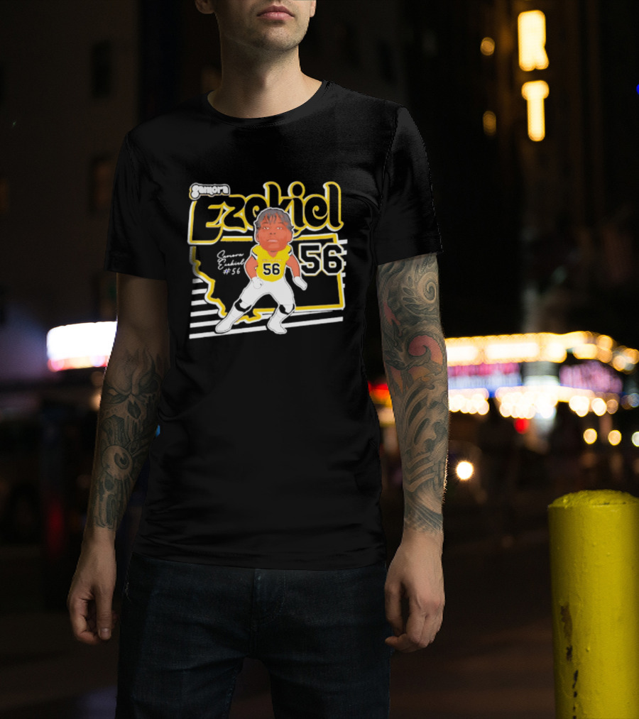 Ezekiel Montana State Bobcats Player 56 Samora 2026 Caricature T-Shirt
