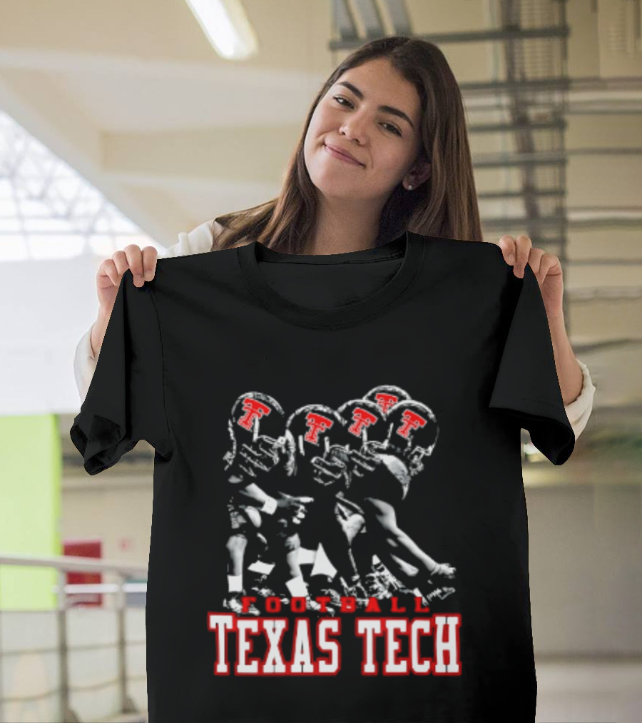 Texas Tech Red Raiders Football NCAA Team Helmets T-Shirt