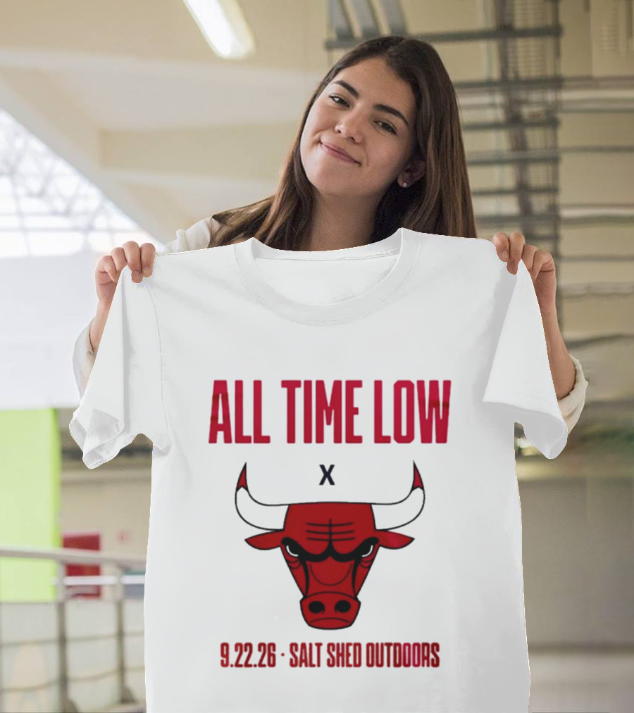All Time Low Chicago Bulls Collaboration Salt Shed Outdoors 9.22.26 T-Shirt