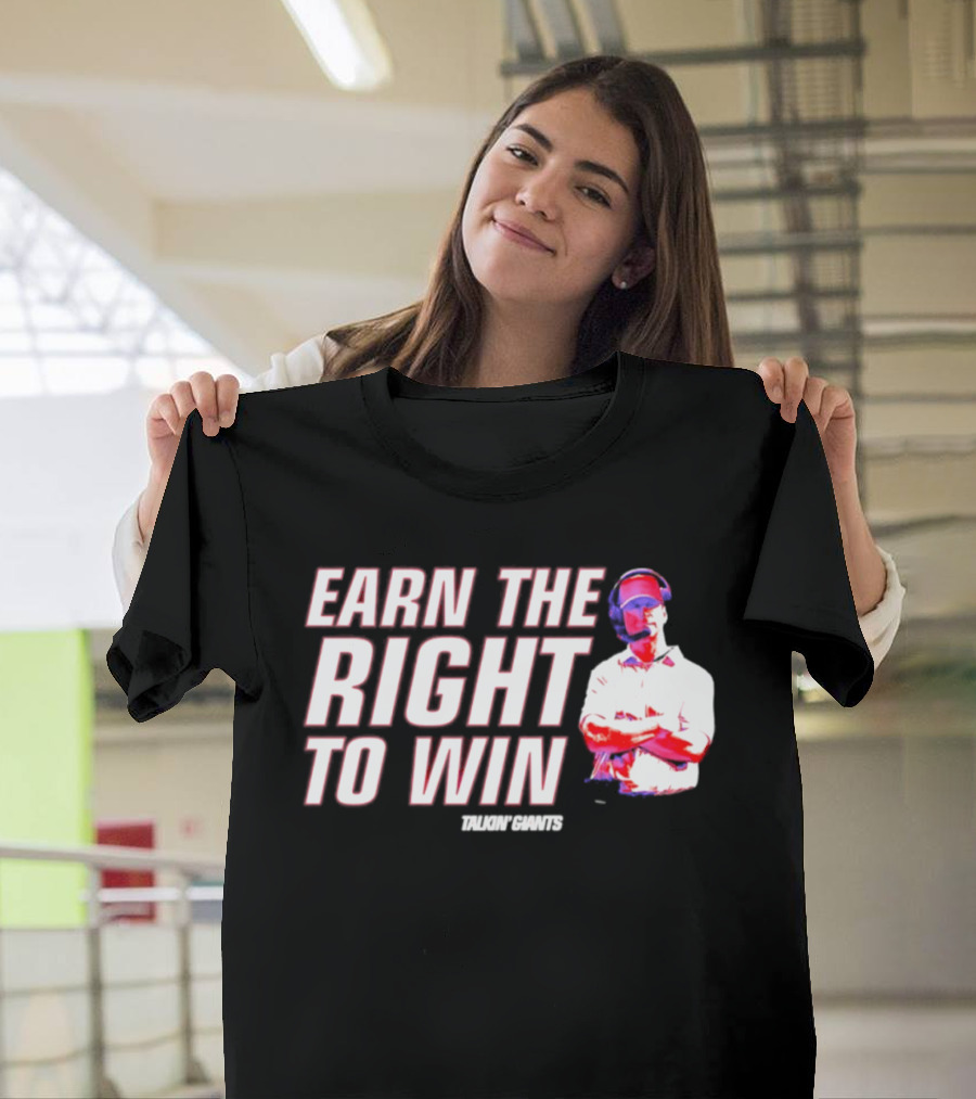 Earn The Right To Win Tom Coughlin New York T-Shirt