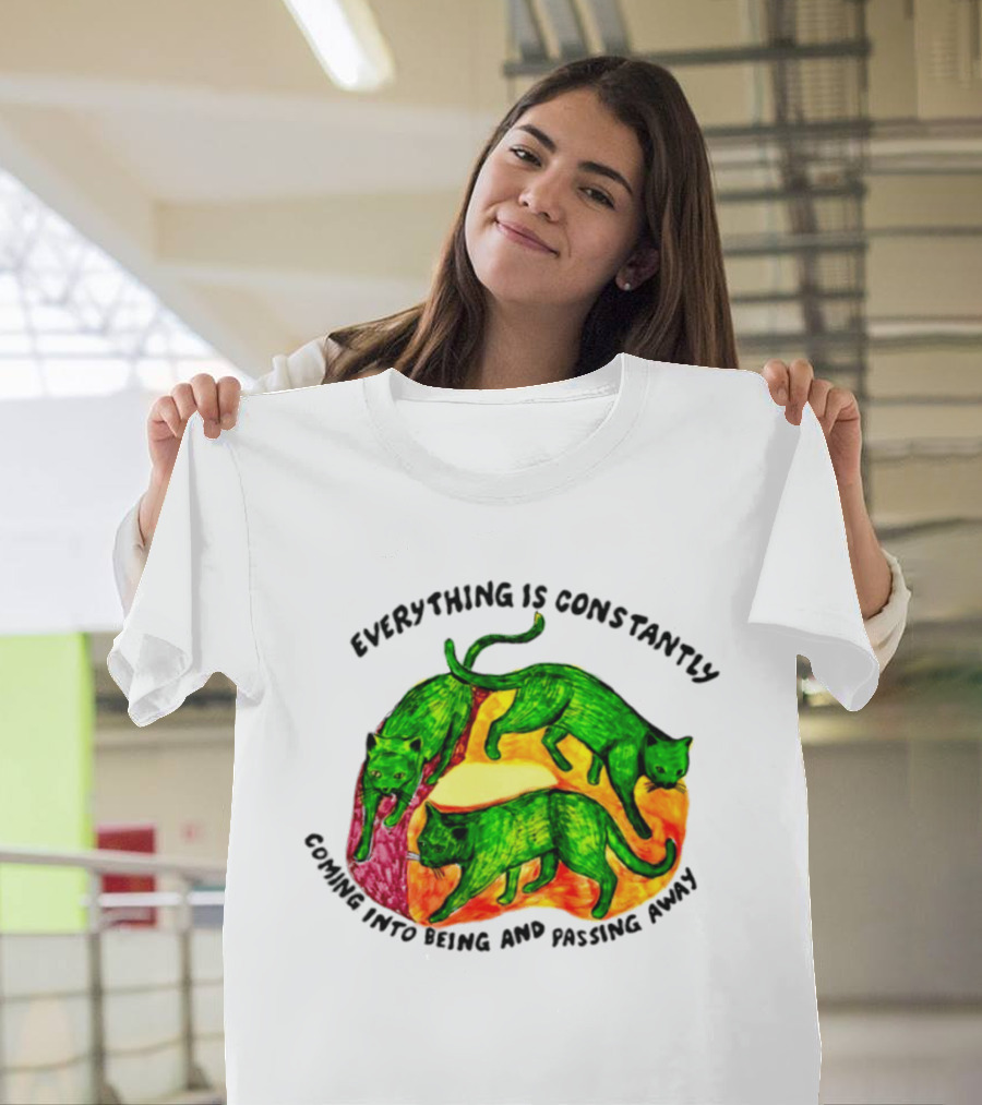 Everything Is Constantly Coming Into Being And Passing Away Cats Trio T-Shirt