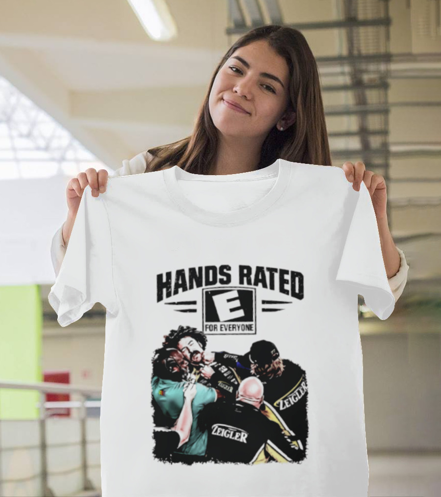 Hands Rated E For Everyone NASCAR Racing Brawl Scene T-Shirt