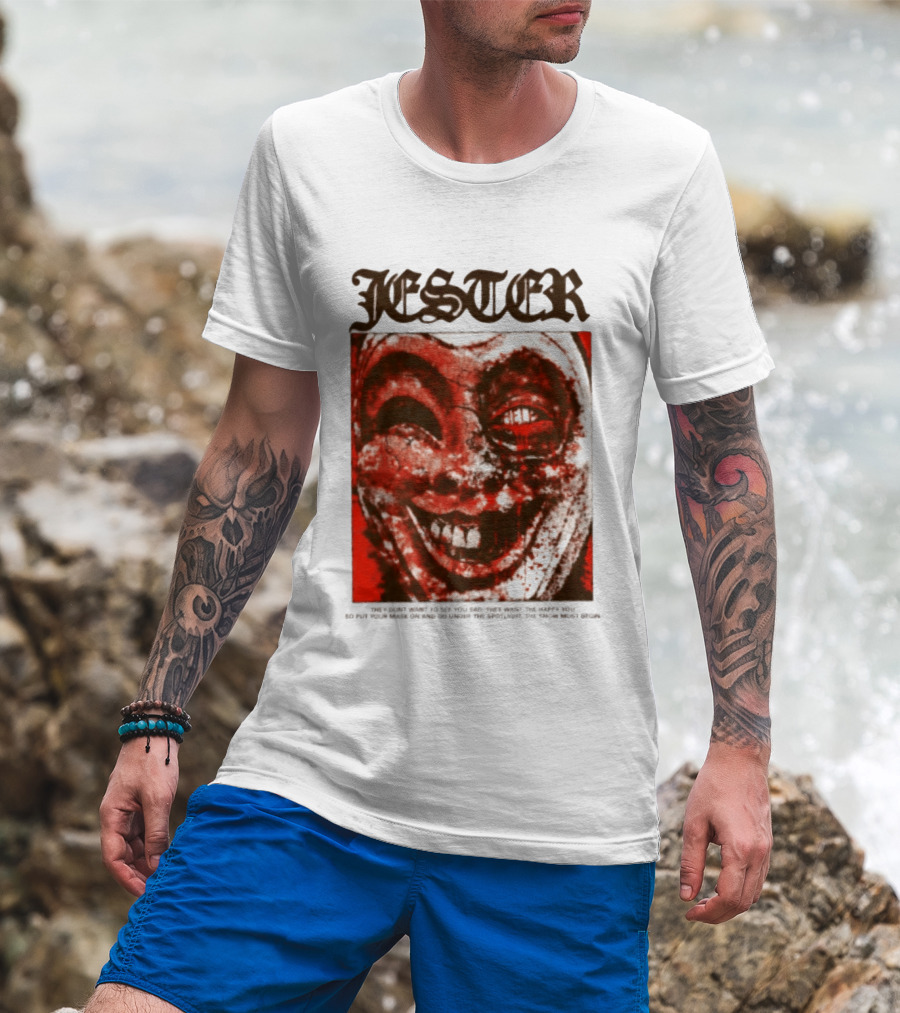 Jester Creepy Clown Help They Want The Happy You T-Shirt