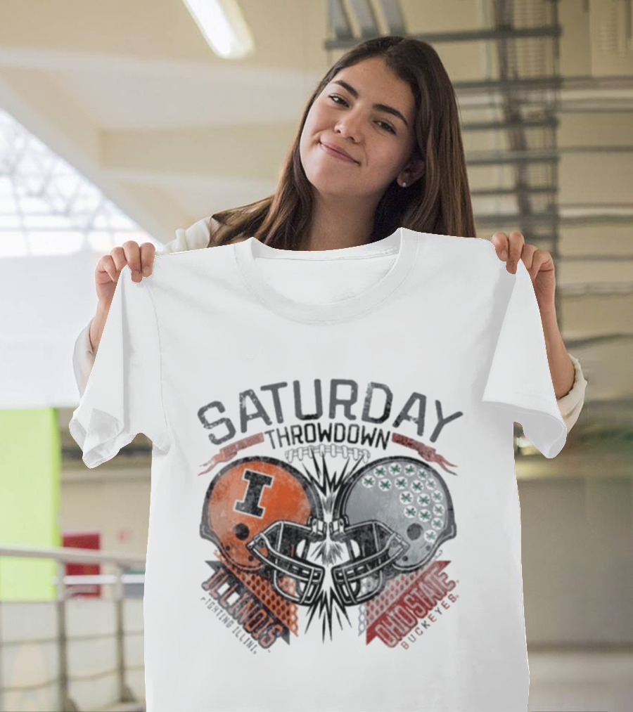 Ohio State Buckeyes Vs Illinois Fighting Illini Football Throwdown September 26 2026 Saturday T-Shirt