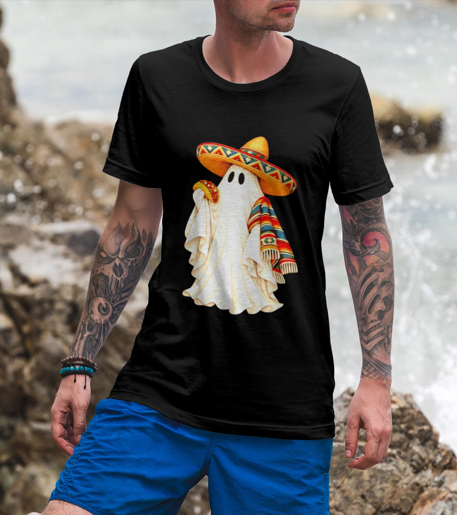 Me Ghosta Tacos Halloween Sombrero Ghost 2026 T-Shirt