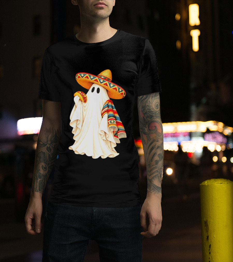 Me Ghosta Tacos Halloween Sombrero Ghost 2026 T-Shirt
