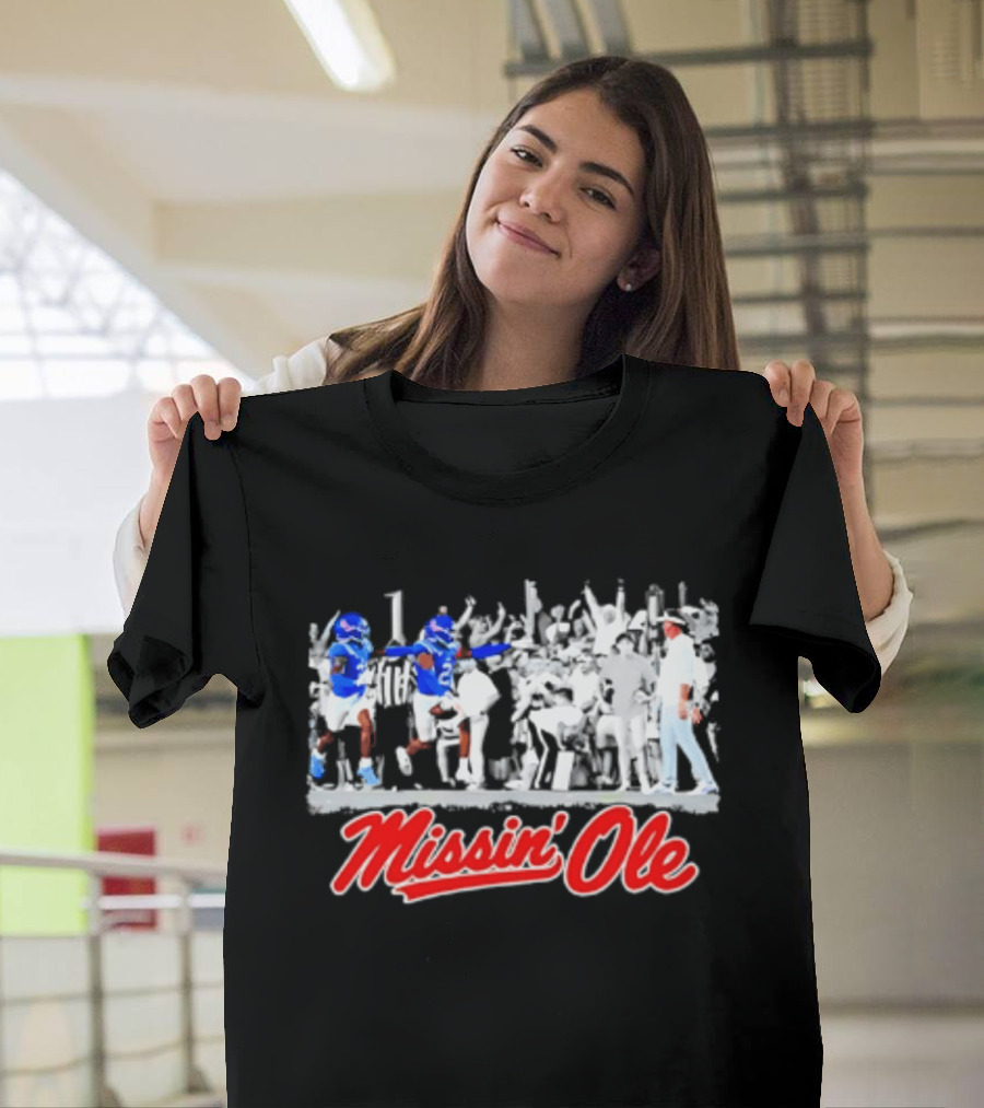 Missin' Ole Rebels Football Coach Mississippi T-Shirt