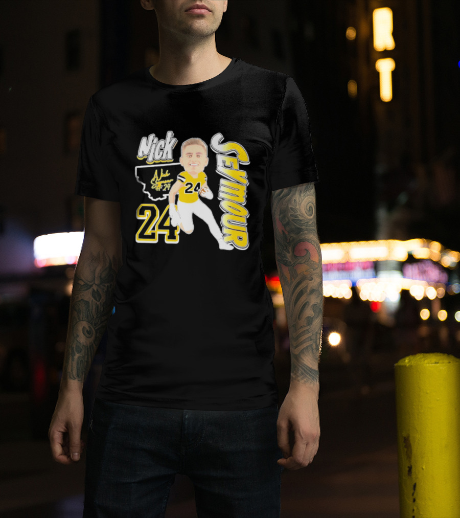 Nick Seymour Montana State Bobcats 2026 Player 24 Caricature T-Shirt