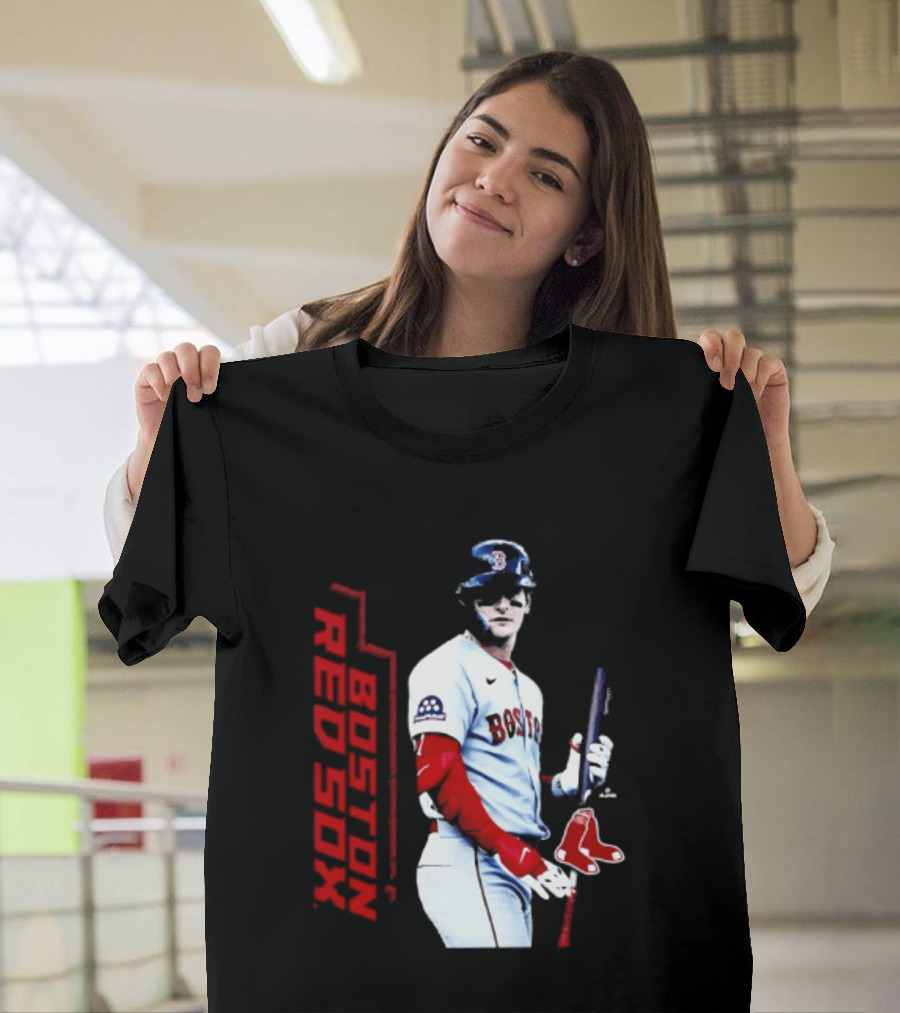 Roman Anthony Boston Red Sox MLB Player Swing Action T-Shirt