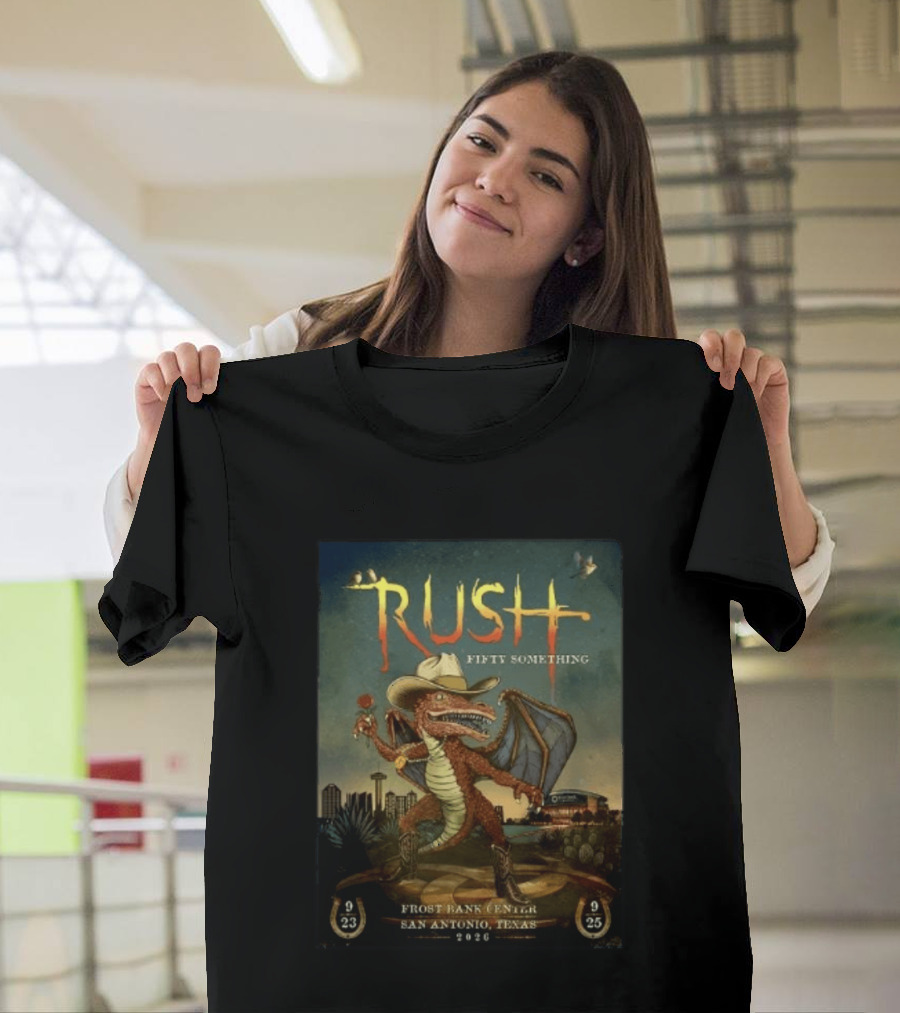Rush Fifty Something Frost Bank Center San Antonio Texas September 23 25 2026 T-Shirt