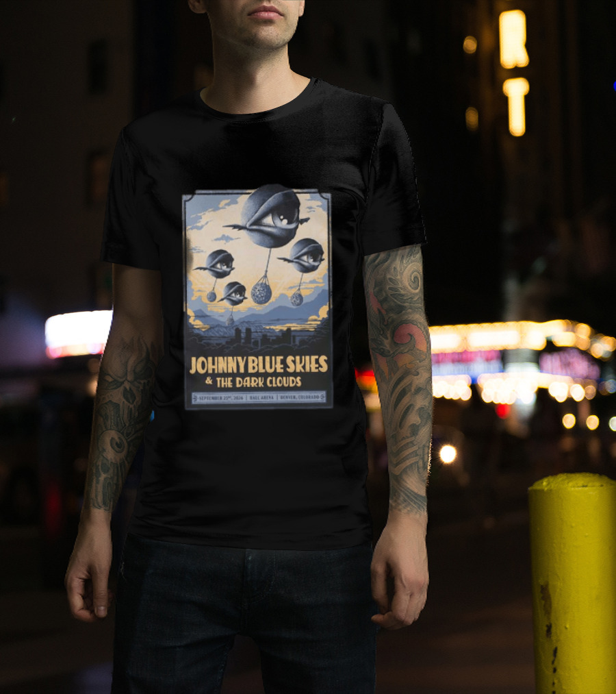 Johnny Blue Skies And The Dark Clouds Ball Arena Denver Colorado September 23 2026 Tour T-Shirt