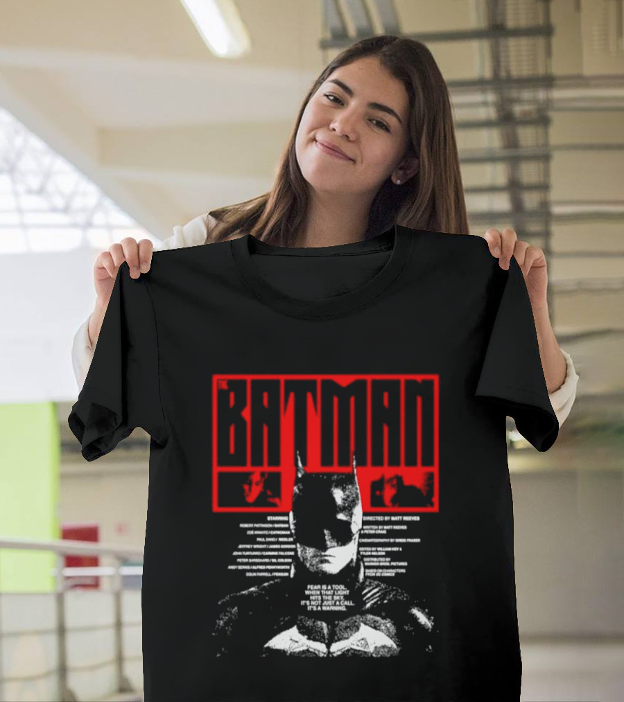 Batman Fear Is A Tool Warning Robert Pattinson T-Shirt