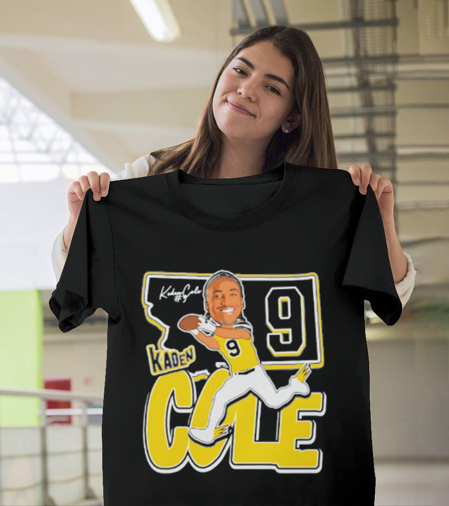 Kaden Cole Montana State Bobcats Player 2026 Caricature Number 9 T-Shirt
