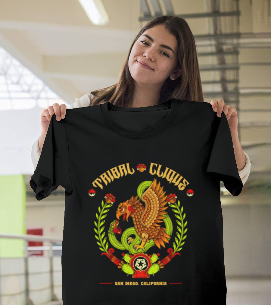 Tribal Clique Aztec Eagle And Serpent San Diego California T-Shirt
