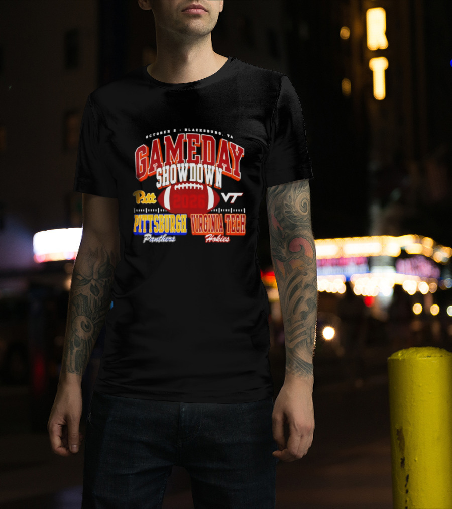 Pittsburgh Panthers Vs Virginia Tech Hokies Gameday Showdown October 3 Blacksburg 2026 T-Shirt