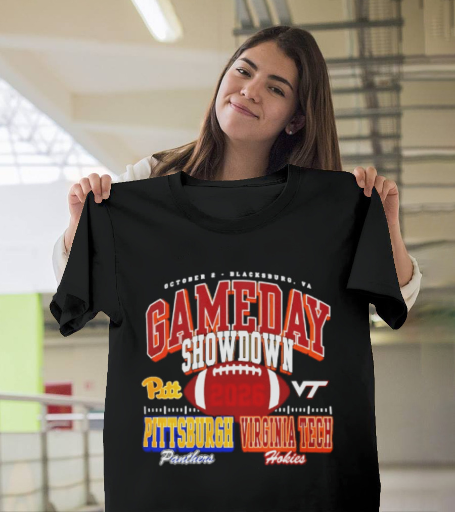 Pittsburgh Panthers Vs Virginia Tech Hokies Gameday Showdown October 3 Blacksburg 2026 T-Shirt