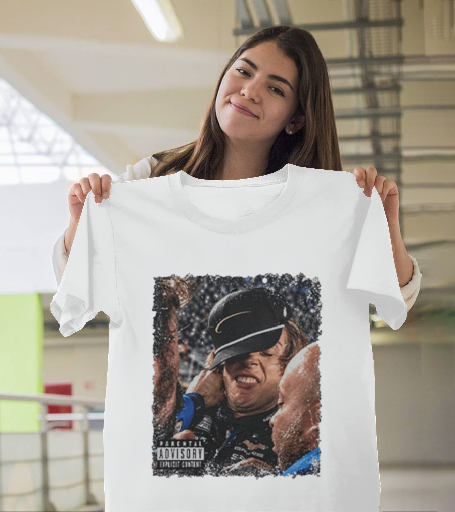 Parental Advisory Explicit Content Ryan Blaney Vs Carson Hocevar T-Shirt