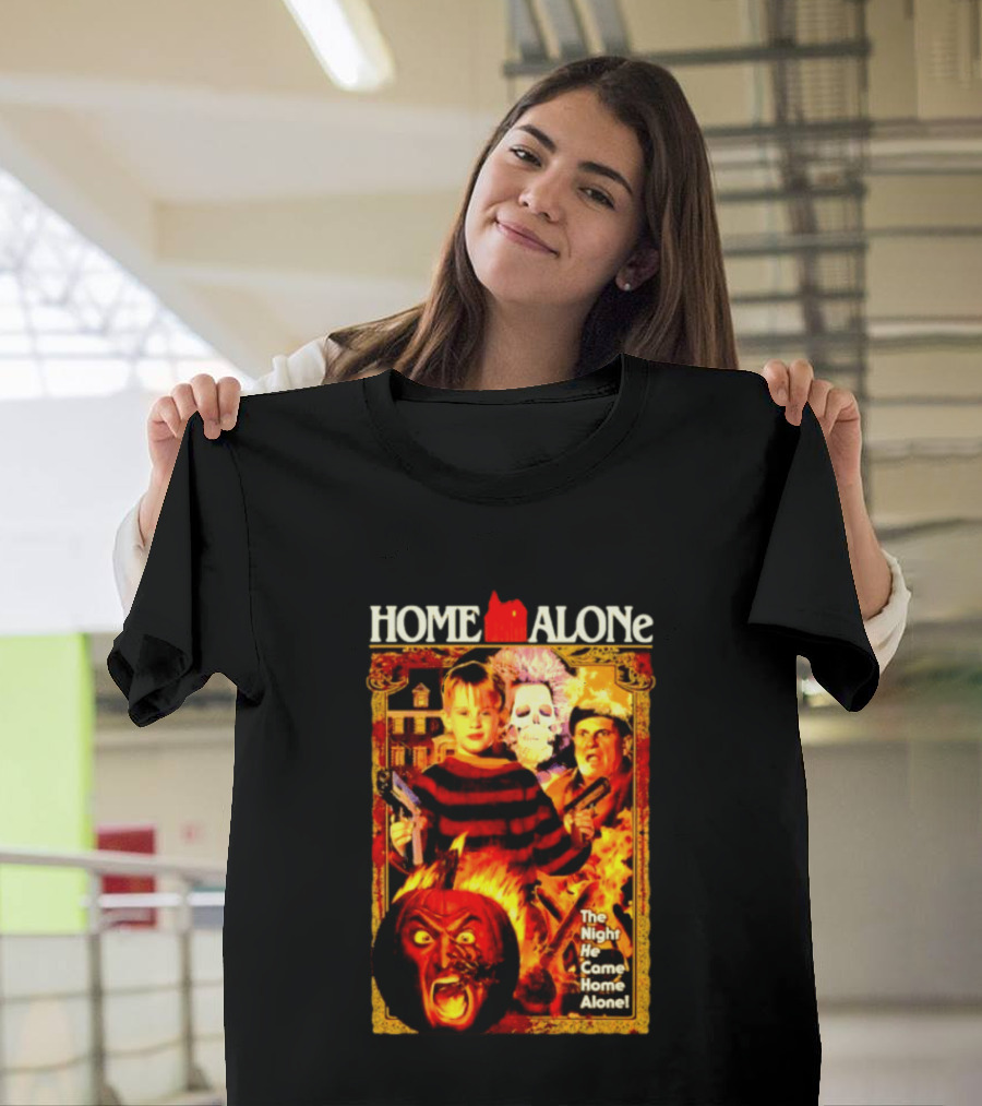Home Alone The Night He Came Home 80s Movie Mashup T-Shirt