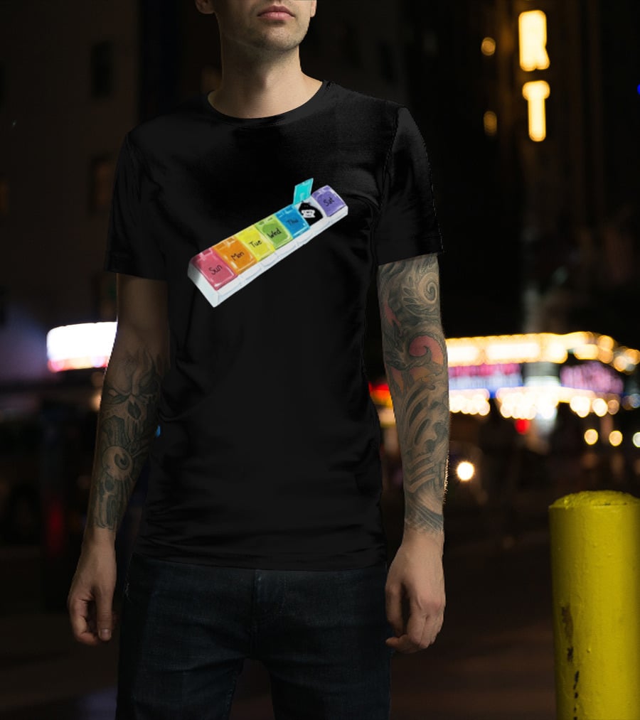 It's About Consistency Friday I Hate You Weekly Pill Organizer T-Shirt
