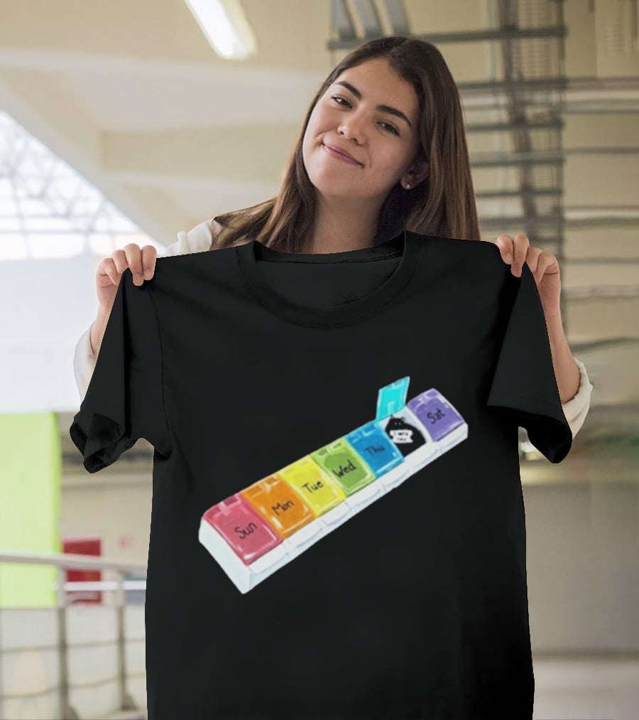 It's About Consistency Friday I Hate You Weekly Pill Organizer T-Shirt