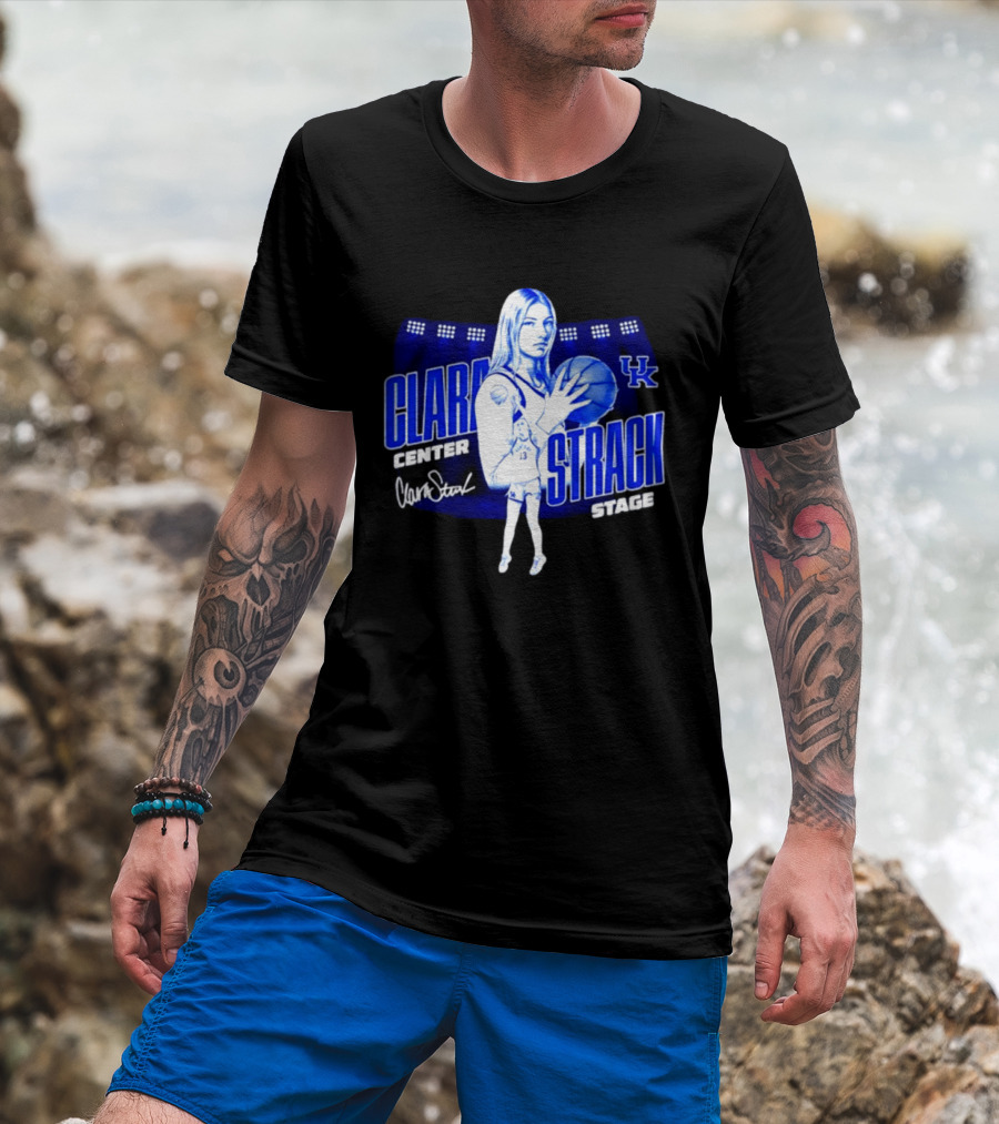 Clara Strack 13 Center Kentucky Wildcats Basketball Stage T-Shirt