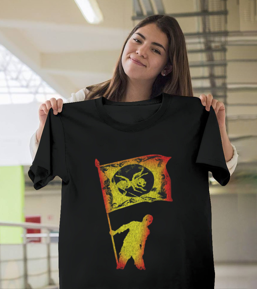 The Prodigy Ant Silhouette Brandishing Flag Multicolor T-Shirt