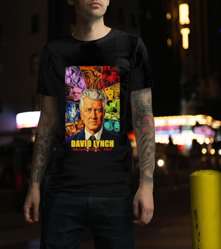 David Lynch Weirdsville USA Iconic Characters Collage T-Shirt