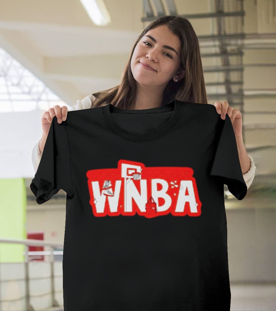 Thirty Years Of WNBA Basketball Hoops And Sneakers Celebration T-Shirt