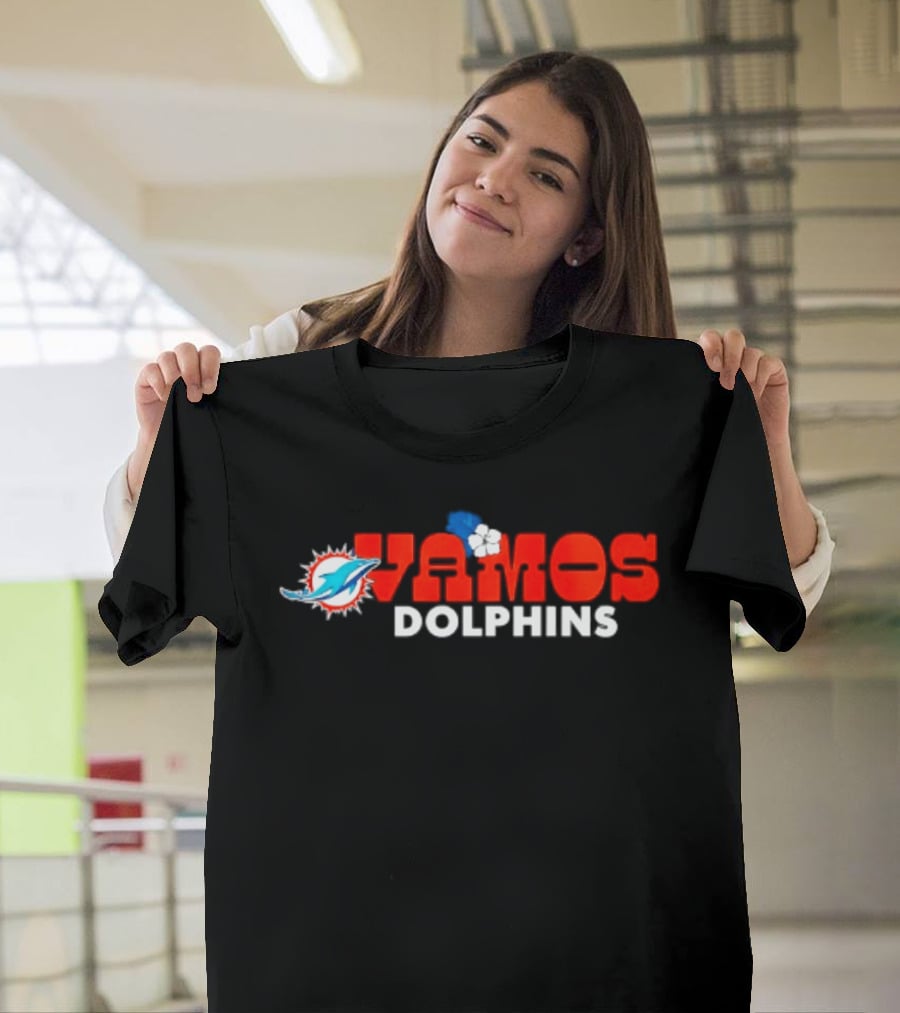 Miami Dolphins Vamos Hispanic Heritage Month Teal 2026 Celebrating Culture And Pride T-Shirt