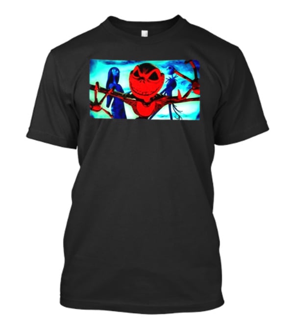 Tim Burton's The Nightmare Before Christmas Jack Skellington And Sally Cartoon Two Sided T-Shirt