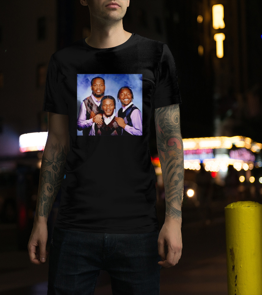 Derrick Henry Lamar Jackson Zay Flowers Baltimore Ravens Step Brothers T-Shirt
