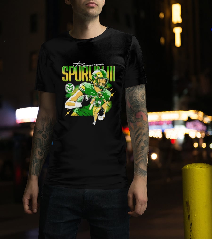 Pearce Spurlin III 18 Colorado State Rams Football NCAA T-Shirt