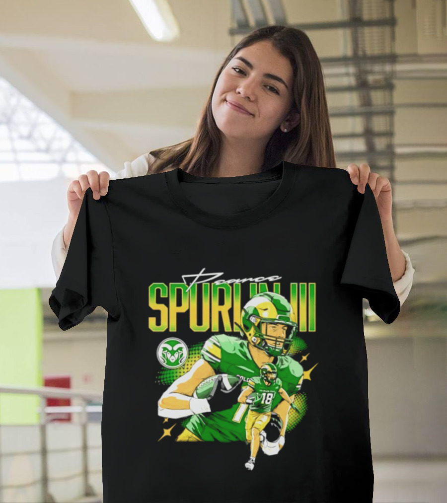 Pearce Spurlin III 18 Colorado State Rams Football NCAA T-Shirt