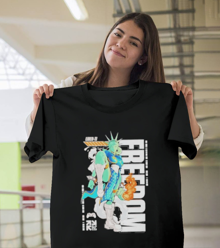 Freedom Fighter Liberty Statue Game Character Hero T-Shirt